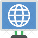 پیش‌نمایش فایل globe-screen از پک مجموعه آیکن وب عمومی