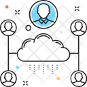 پیش‌نمایش فایل cloud-distribution از پک مجموعه رنگ‌های تخت آیکن خطی