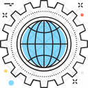 پیش‌نمایش فایل global-management-16 از پک مجموعه رنگ‌های تخت آیکن خطی