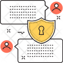 پیش‌نمایش فایل secured-messaging از پک مجموعه رنگ‌های تخت آیکن خطی