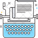 پیش‌نمایش فایل typewriter-109 از پک مجموعه رنگ‌های تخت آیکن خطی