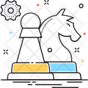 پیش‌نمایش فایل chess-knight-7 از پک مجموعه رنگ‌های تخت آیکن خطی