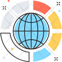 پیش‌نمایش فایل global-process از پک مجموعه رنگ‌های تخت آیکن خطی