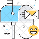 پیش‌نمایش فایل mailbox-233 از پک مجموعه رنگ‌های تخت آیکن خطی