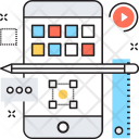پیش‌نمایش فایل mobile-development-13 از پک مجموعه رنگ‌های تخت آیکن خطی