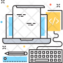 پیش‌نمایش فایل programming-110 از پک مجموعه رنگ‌های تخت آیکن خطی
