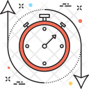 پیش‌نمایش فایل agile-development از پک مجموعه رنگ‌های تخت آیکن خطی