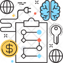 پیش‌نمایش فایل business-plan-23 از پک مجموعه رنگ‌های تخت آیکن خطی