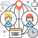 پیش‌نمایش فایل communication-729 از پک مجموعه رنگ‌های تخت آیکن خطی