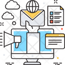 پیش‌نمایش فایل email-marketing-96 از پک مجموعه رنگ‌های تخت آیکن خطی