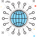 پیش‌نمایش فایل global-network-104 از پک مجموعه رنگ‌های تخت آیکن خطی