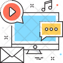 پیش‌نمایش فایل online-training-5 از پک مجموعه رنگ‌های تخت آیکن خطی