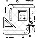 پیش‌نمایش فایل drafting-59 از پک مجموعه آیکن خطی تخت