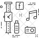 پیش‌نمایش فایل media-337 از پک مجموعه آیکن خطی تخت