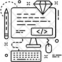 پیش‌نمایش فایل development-243 از پک مجموعه آیکن خطی تخت