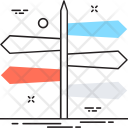 پیش‌نمایش فایل signpost-135 از پک مجموعه رنگ‌های تخت آیکن خطی
