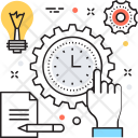 پیش‌نمایش فایل time-management-111 از پک مجموعه رنگ‌های تخت آیکن خطی
