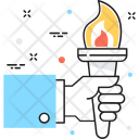 پیش‌نمایش فایل torch-of-leadership از پک مجموعه رنگ‌های تخت آیکن خطی