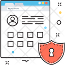 پیش‌نمایش فایل data-protection-20 از پک مجموعه رنگ‌های تخت آیکن خطی