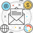 پیش‌نمایش فایل email-marketing-100 از پک مجموعه رنگ‌های تخت آیکن خطی