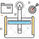 پیش‌نمایش فایل project-management-27 از پک مجموعه رنگ‌های تخت آیکن خطی