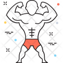 پیش‌نمایش فایل bodybuilding-21 از پک مجموعه رنگ‌های تخت آیکن خطی