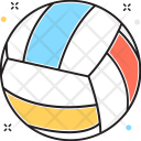 پیش‌نمایش فایل volleyball-205 از پک مجموعه رنگ‌های تخت آیکن خطی