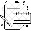پیش‌نمایش فایل notes-353 از پک مجموعه آیکن خطی تخت
