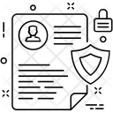 پیش‌نمایش فایل private-document از پک مجموعه آیکن خطی تخت