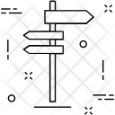پیش‌نمایش فایل signpost-141 از پک مجموعه آیکن خطی تخت