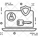 پیش‌نمایش فایل password-167 از پک مجموعه آیکن خطی تخت