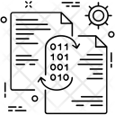 پیش‌نمایش فایل binary-report از پک مجموعه آیکن خطی تخت