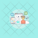 پیش‌نمایش فایل social-media-76 از پک مجموعه ایلاستریشن مفهومی