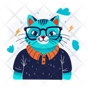 پیش‌نمایش فایل clever-cat-12816021 از پک استیکرهای واکنش
