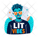 پیش‌نمایش فایل lit-vibes-12816133 از پک استیکرهای واکنش