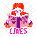 پیش‌نمایش فایل read-lines-13194325 از پک مجموعه استیکر دخترانه بامزه