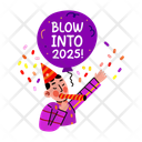پیش‌نمایش فایل blowing-noisemaker-13362931 از پک مجموعه استیکر سال نو
