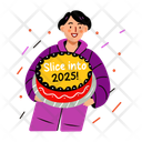 پیش‌نمایش فایل new-year-cake-13362980 از پک مجموعه استیکر سال نو