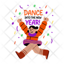پیش‌نمایش فایل new-year-dance-13362985 از پک مجموعه استیکر سال نو