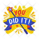 پیش‌نمایش فایل congratulations-stickers-13229085 از پک استیکرهای تبریک