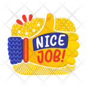 پیش‌نمایش فایل nice-job-13229114 از پک استیکرهای تبریک