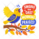 پیش‌نمایش فایل singing-bird-13229124 از پک استیکرهای تبریک