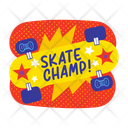 پیش‌نمایش فایل skate-champ-13229125 از پک استیکرهای تبریک