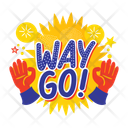 پیش‌نمایش فایل way-go-13229143 از پک استیکرهای تبریک