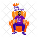 پیش‌نمایش فایل dad-king-13606062 از پک مجموعه استیکر روز پدر‌ها شاد