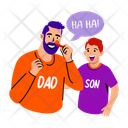 پیش‌نمایش فایل dad-laughing-13606063 از پک مجموعه استیکر روز پدر‌ها شاد