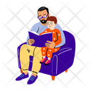 پیش‌نمایش فایل dad-reading-13606068 از پک مجموعه استیکر روز پدر‌ها شاد