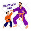 پیش‌نمایش فایل karate-13606100 از پک مجموعه استیکر روز پدر‌ها شاد