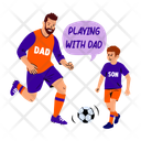 پیش‌نمایش فایل playing-football-13606103 از پک مجموعه استیکر روز پدر‌ها شاد