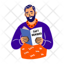 پیش‌نمایش فایل reading-card-13606106 از پک مجموعه استیکر روز پدر‌ها شاد